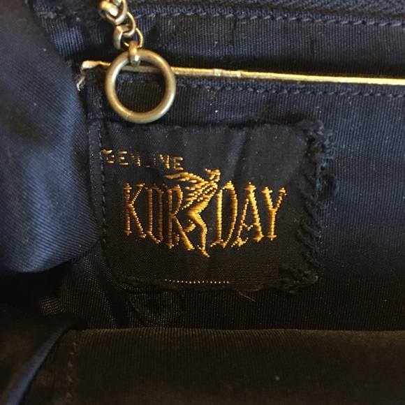 VINTAGE KORDAY BLACK HANDBAG - Picture 7 of 7